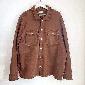 Frank And Oak Organic Cotton Shirt Jacket Brown I XL